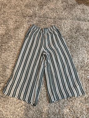 American Eagle Outfitters Black and Cream Striped Top